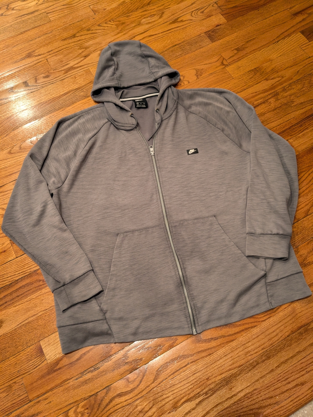 Nike Gray Crewneck with Black Logo Patch